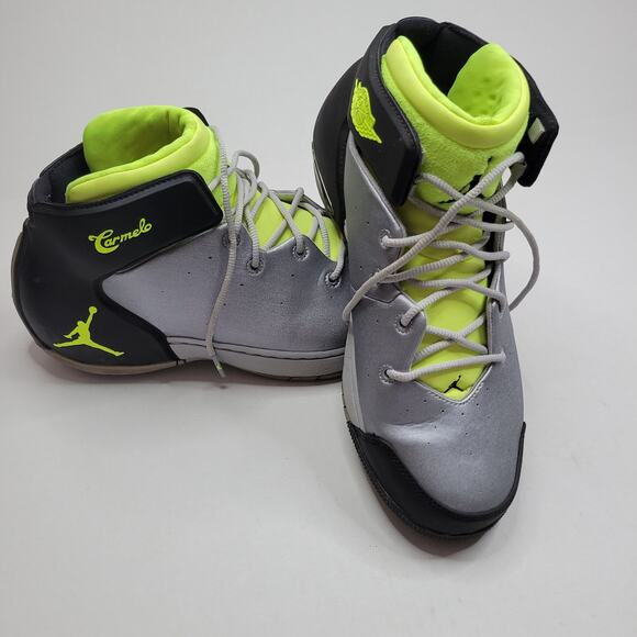 Air Jordan Melo 1.5 Wolf Grey Volt Ice Carmelo Silver Black Yellow Mens Size 8.5 main image 8